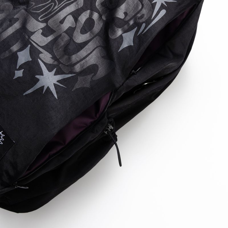 Printed Hidden Pocket Backpack (Black)