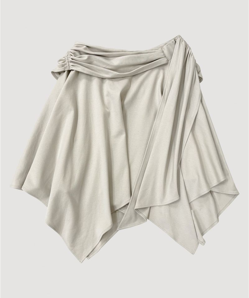 ASYMMETRIC DRAPE SKIRT