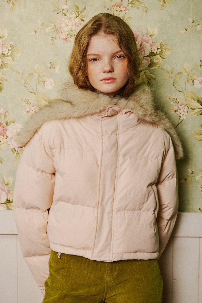 Puffer Hood Padding Jacket [Pink]
