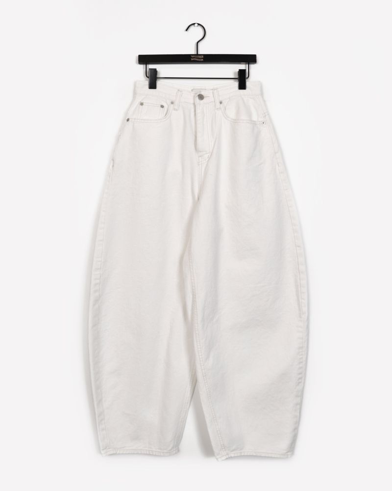 Hiro ribbon pocket wide cotton pants