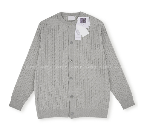 all-day round neck knit cardigan