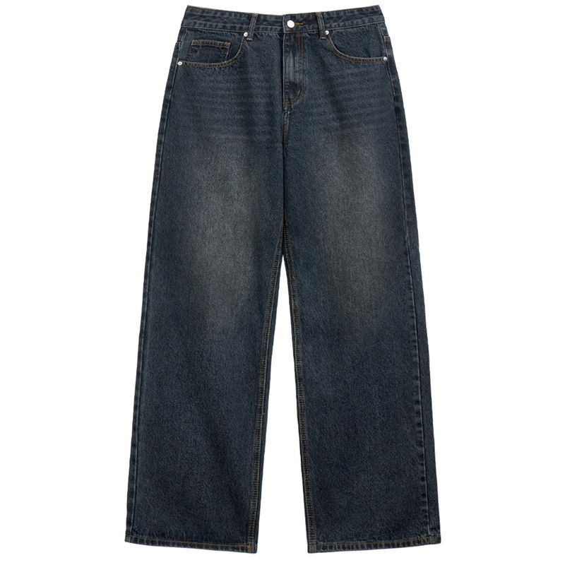 Basic washing denim pants (dark blue)