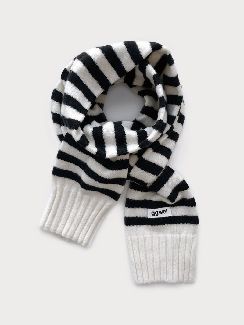 KNIT STRIPE MUFFLER
