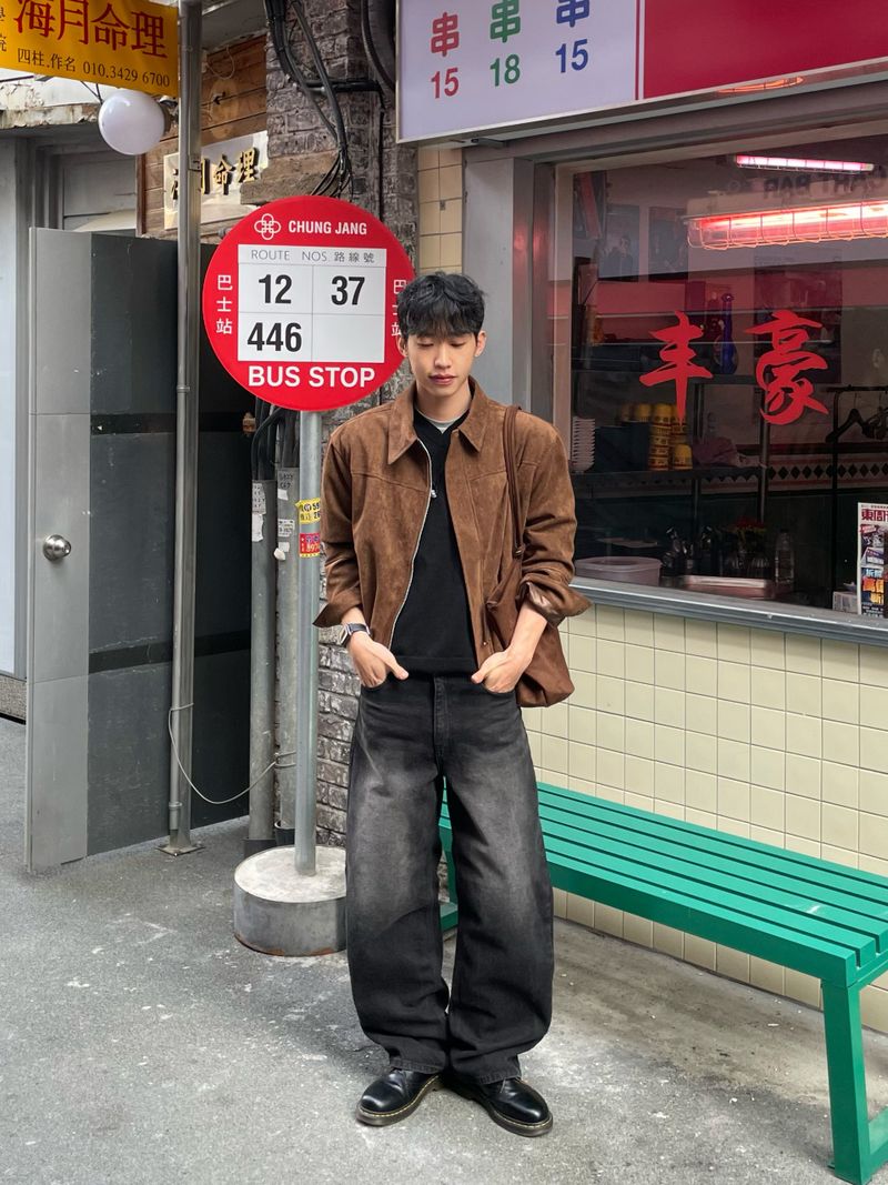 low cropped suede jacket (3colors)