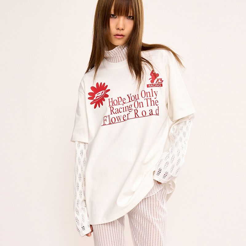 Layered T Shirt - White