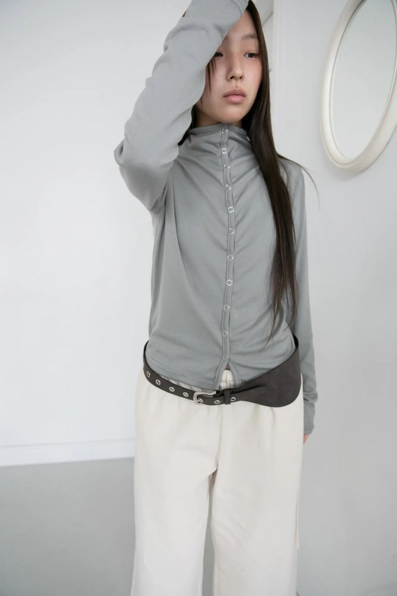 high-neck snap cardigan(3colors)