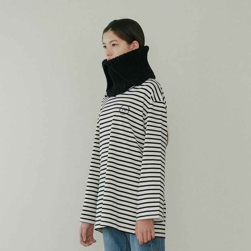 TMO BY 13MONTH（ティーエムオーバイサーティーンマンス）の「RIBBED NECK WARMER (BLACK)（Fashion Accessories）」
