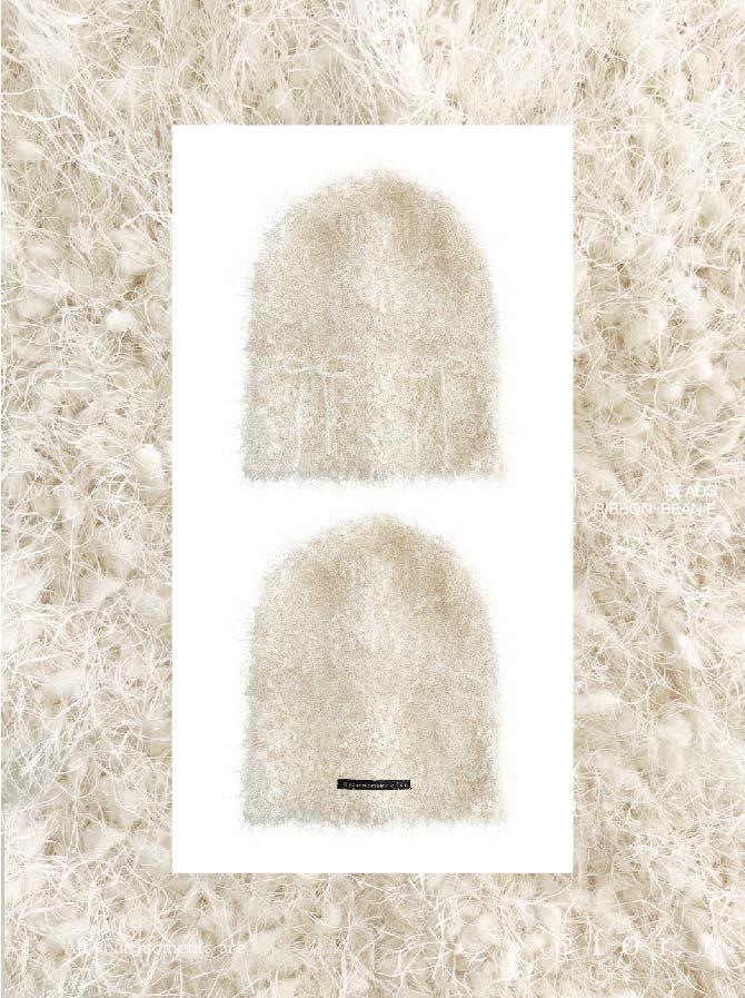 Beads Ribbon Beanie