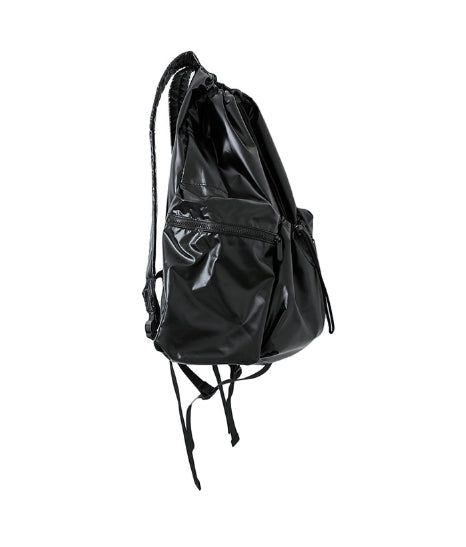 Glossy string pocket backpack