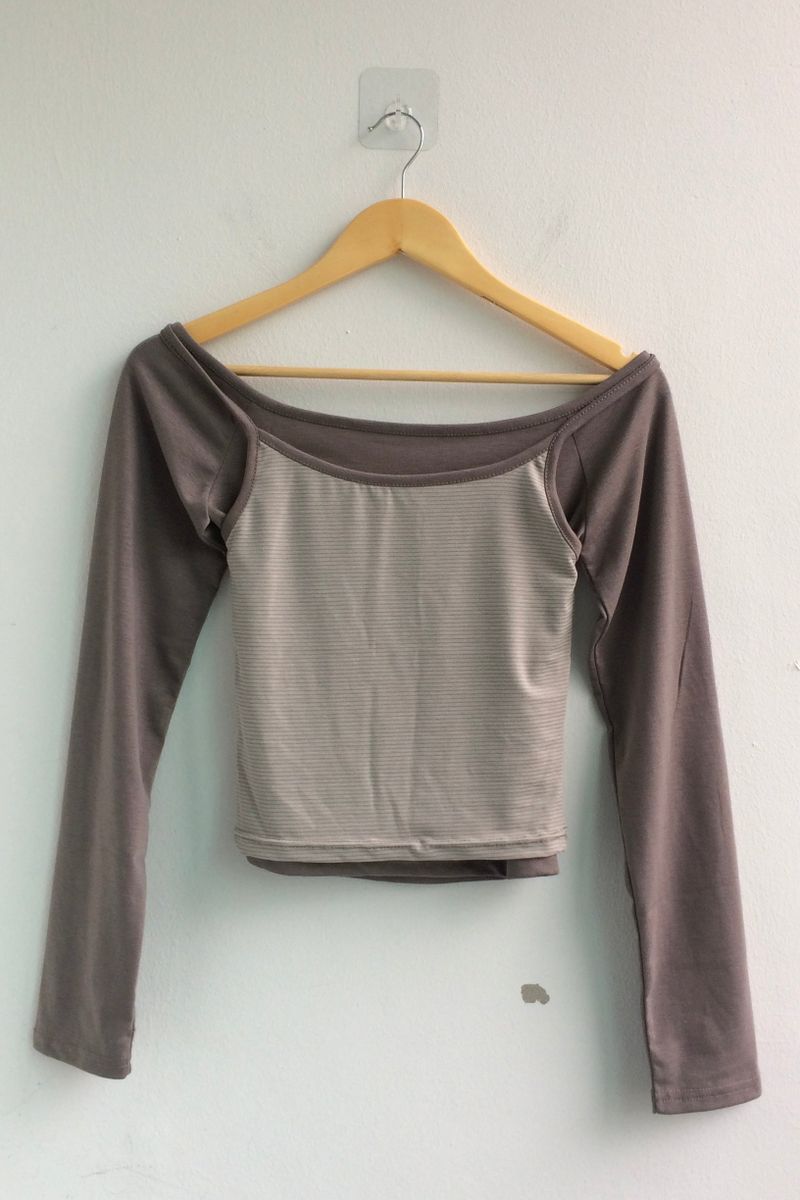 Striped mood layered t