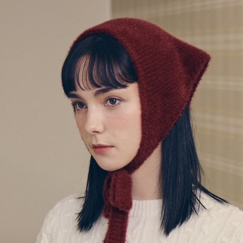 VARZAR（バザール）の「VARZAR レーベルニットバンダナ / Red（ヘアアクセサリー）」