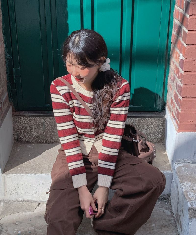 Mode Stripe Cardigan