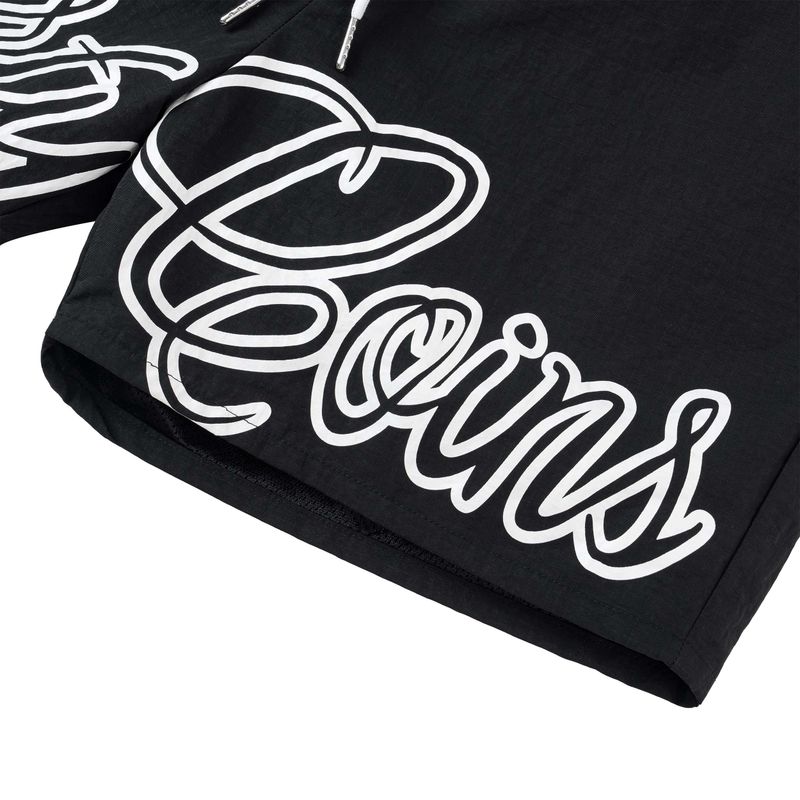 Script Logo Nylon Shorts - Black