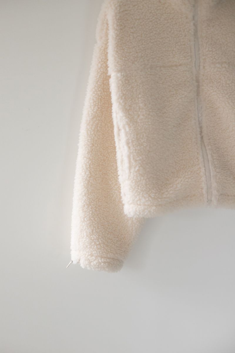 Boucle zip-up (Ivory)