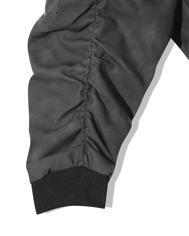 Neren Hood Bomber Leather Padding