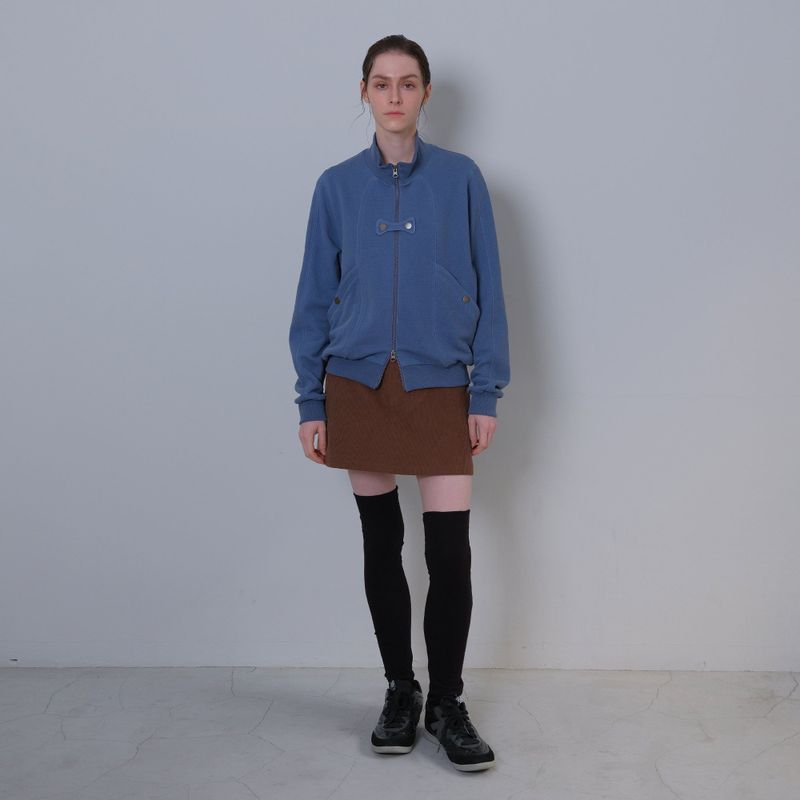 Blue Butterfly Pigment Jersey Zip-up