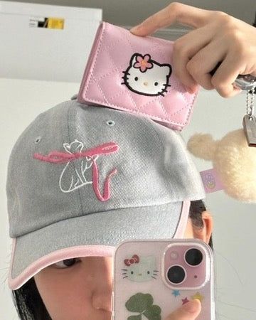 RIBON CAT DENIM BALL CAP