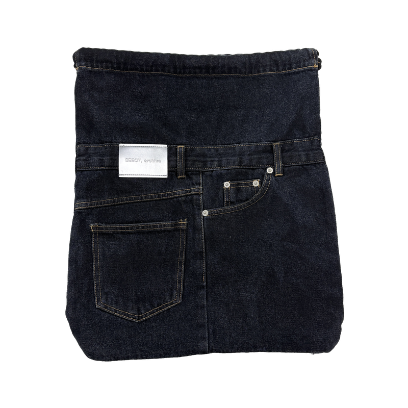denim rope gym sack