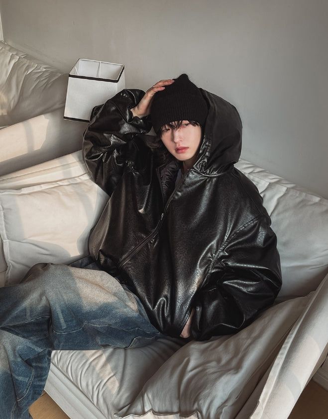 Riot Leather Two Way Bomber Jumper