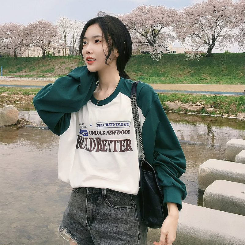 NCOVER(エンカバー)の「BUILD BETTER RAGLAN LONG SLEEVE-GREEN(Tops)」