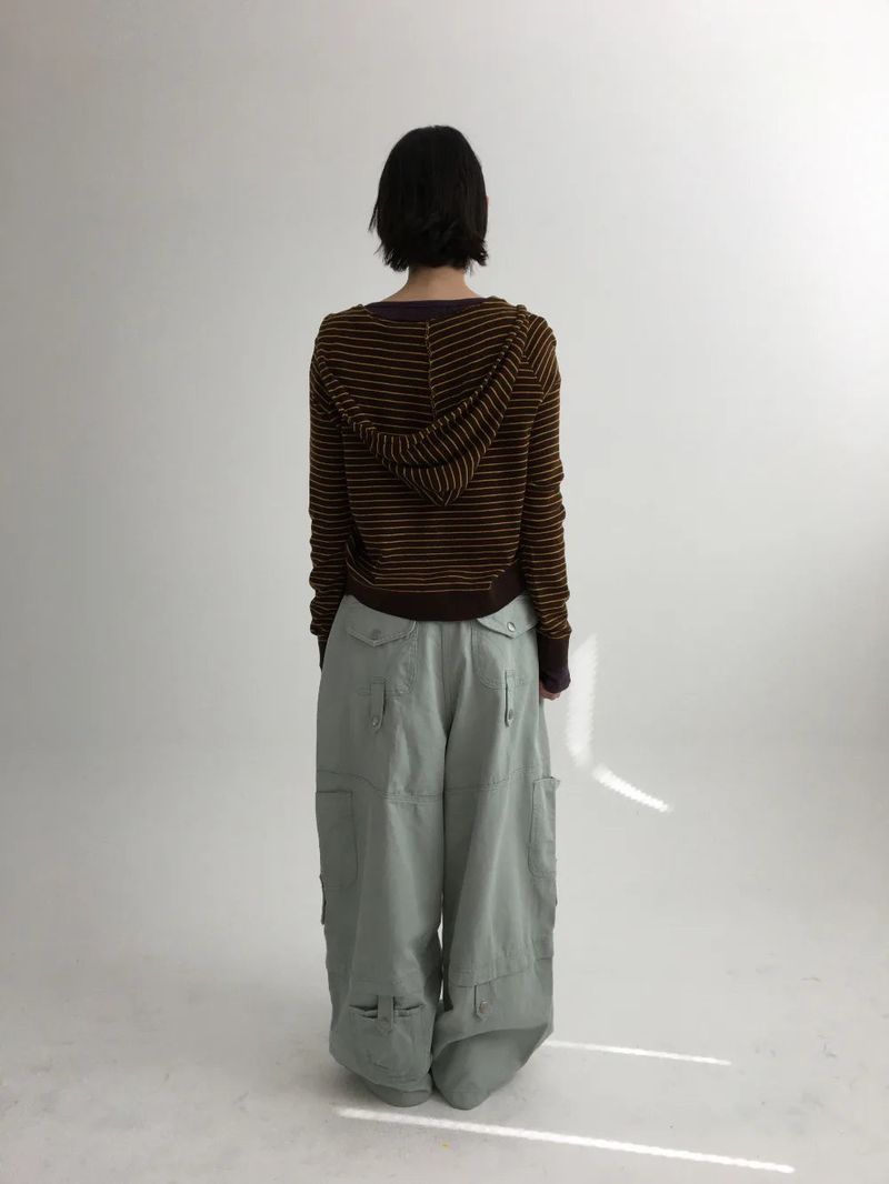 Denp Button Cargo Wide Pants (3color)