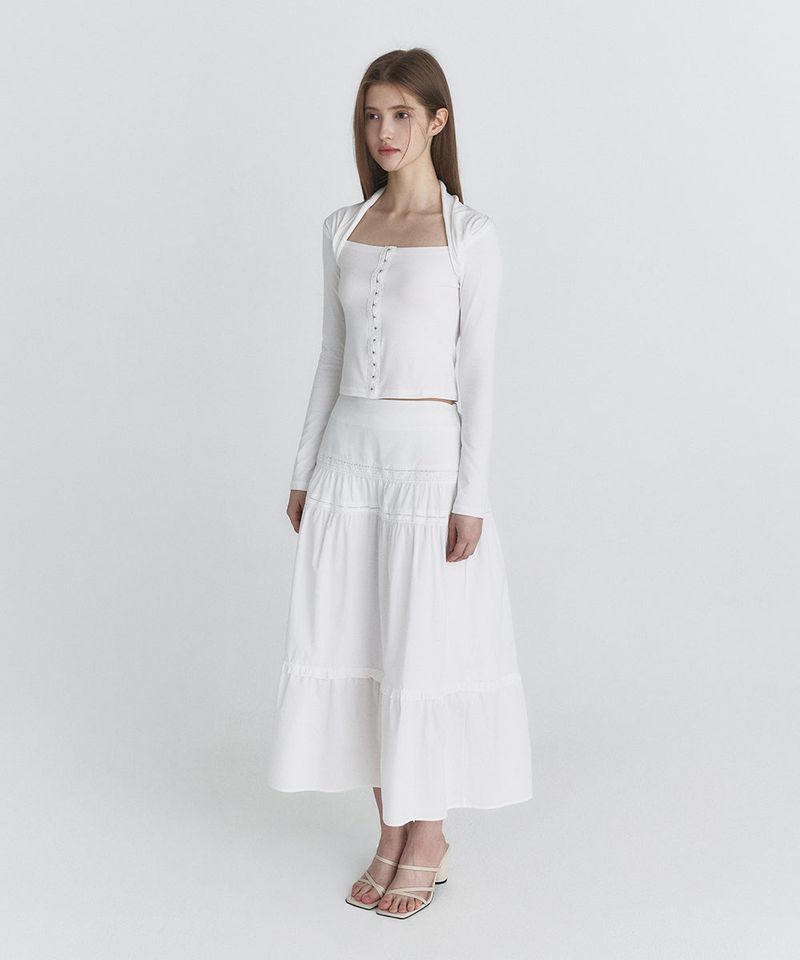 Off shoulder shawl top (Ivory)