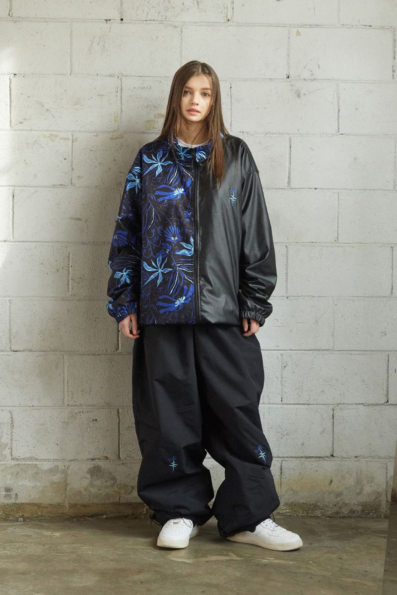 BSR2223FWJK062 J-BLUE FLOWER JACKET BLACK
