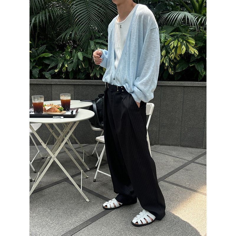 [S/S] Double stripe tuck wide slacks(3color)