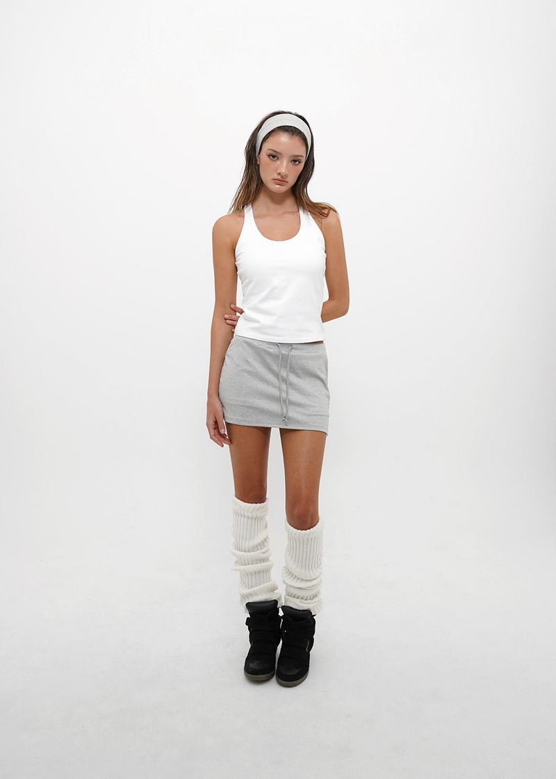 [B-BASIC] Basic Cotton Span Mango Halter Neck Sleeveless (Built-in Cap)