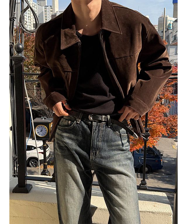 [F/W] Velvet biker collar jacket(2color)