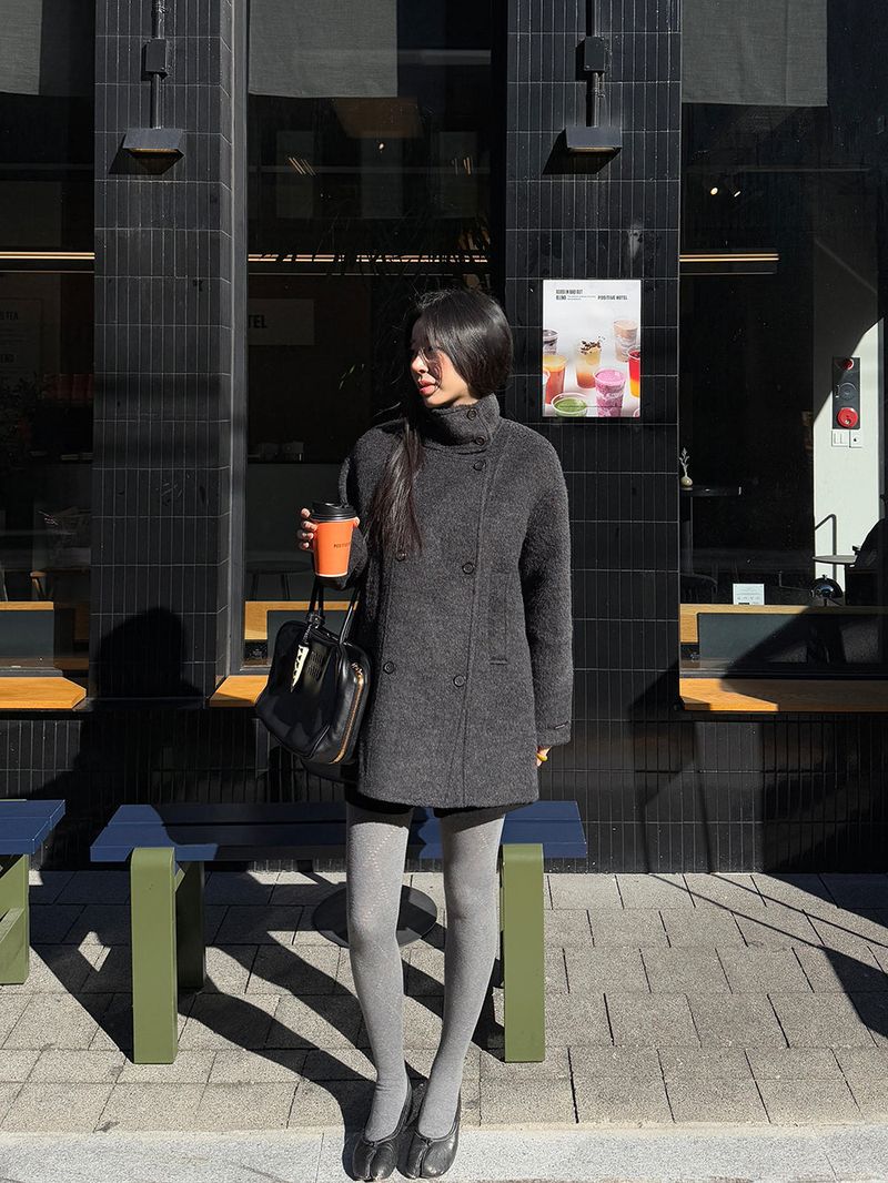 [MADE] KYLIE WOOL ALPACA HANDMADE HALF DOUBLE COAT