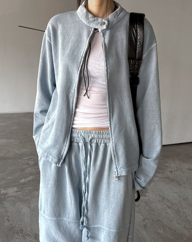 Buel Pigment Snap Semi Crop Zip-Up
