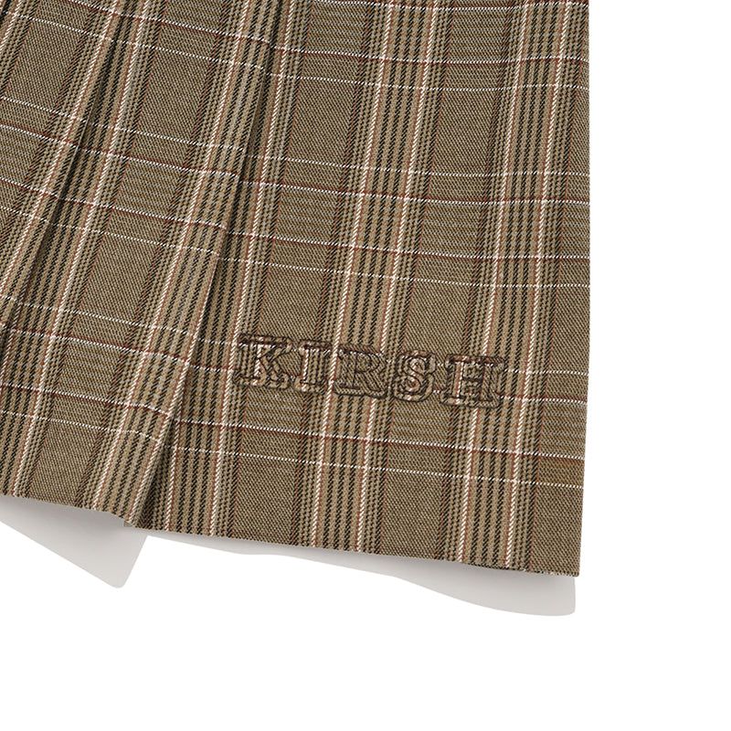 CHERRY PLEATS MINI SKIRT[CHECK]
