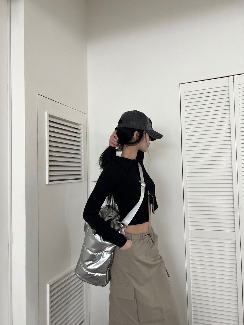 Y2K vintage stitch ball-cap (Gray)