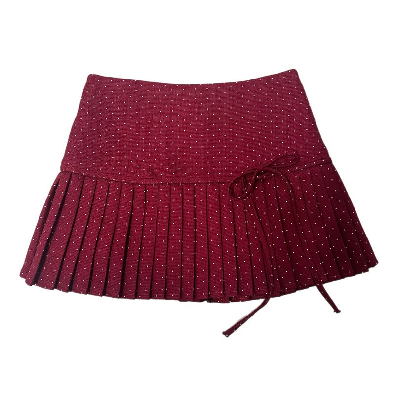 Melody Dot Pleated Mini Skirt (3 colors)