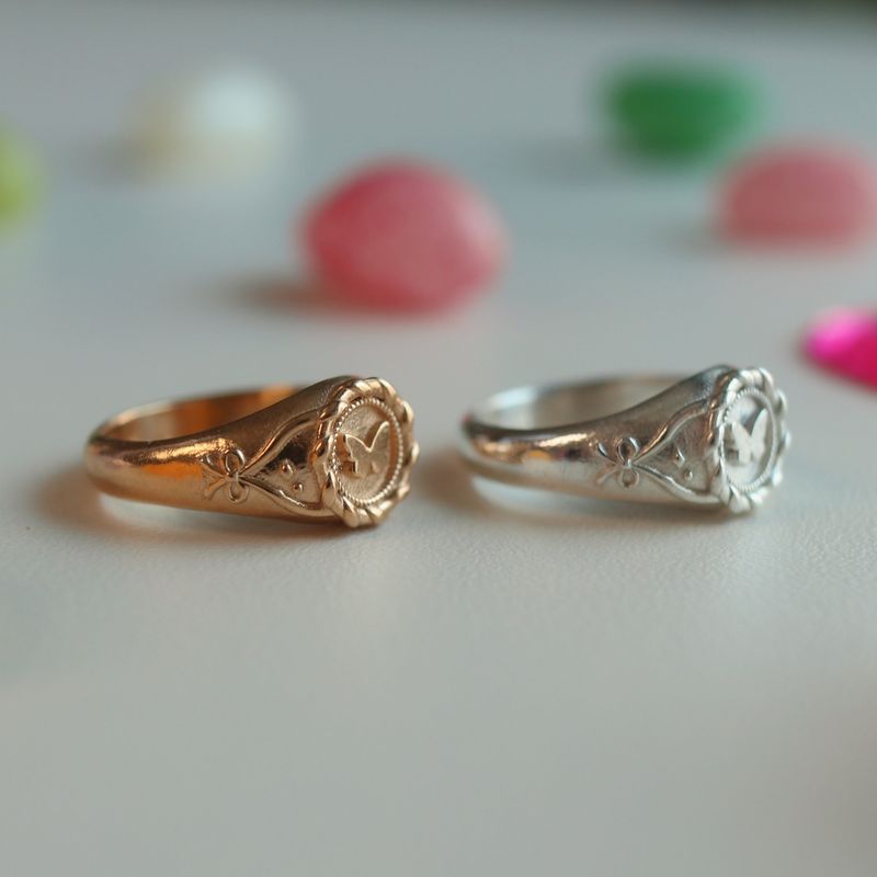 【MADE】 Butterfly signet ring