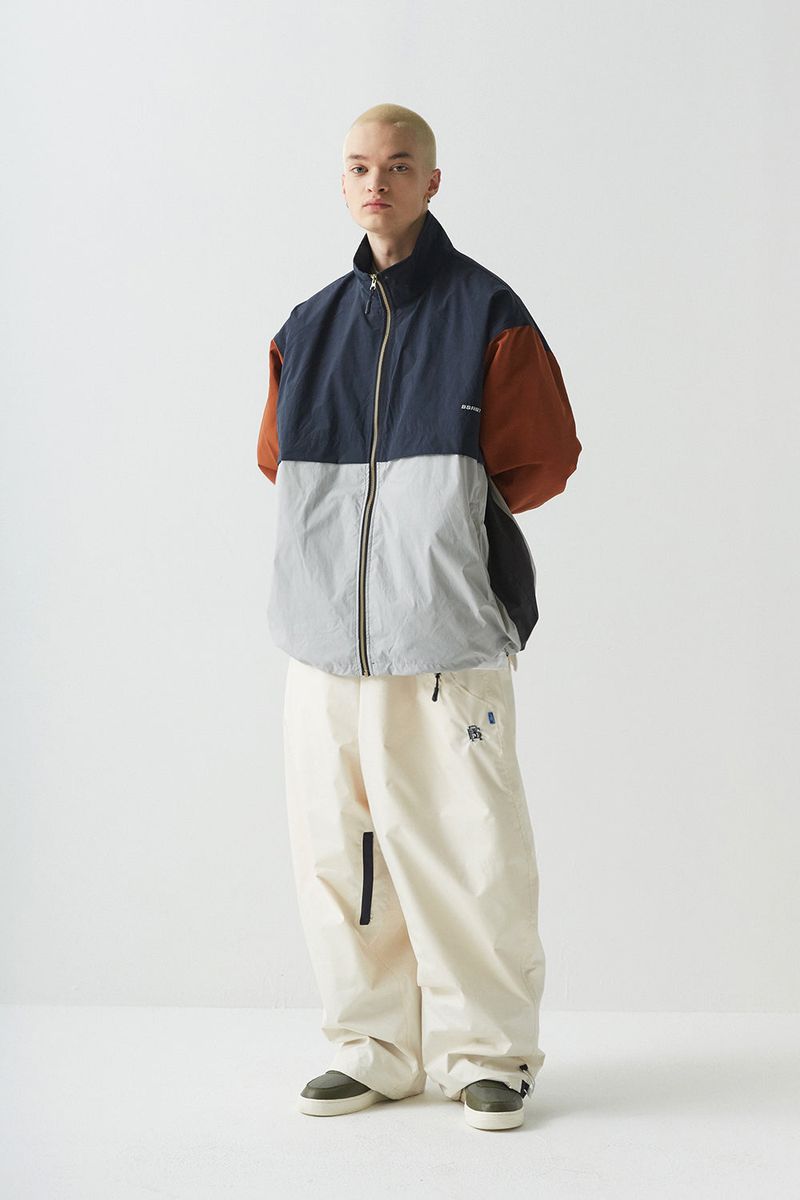 BSR2223FWJK056 MCS WIDE JACKET NAVY BROWN