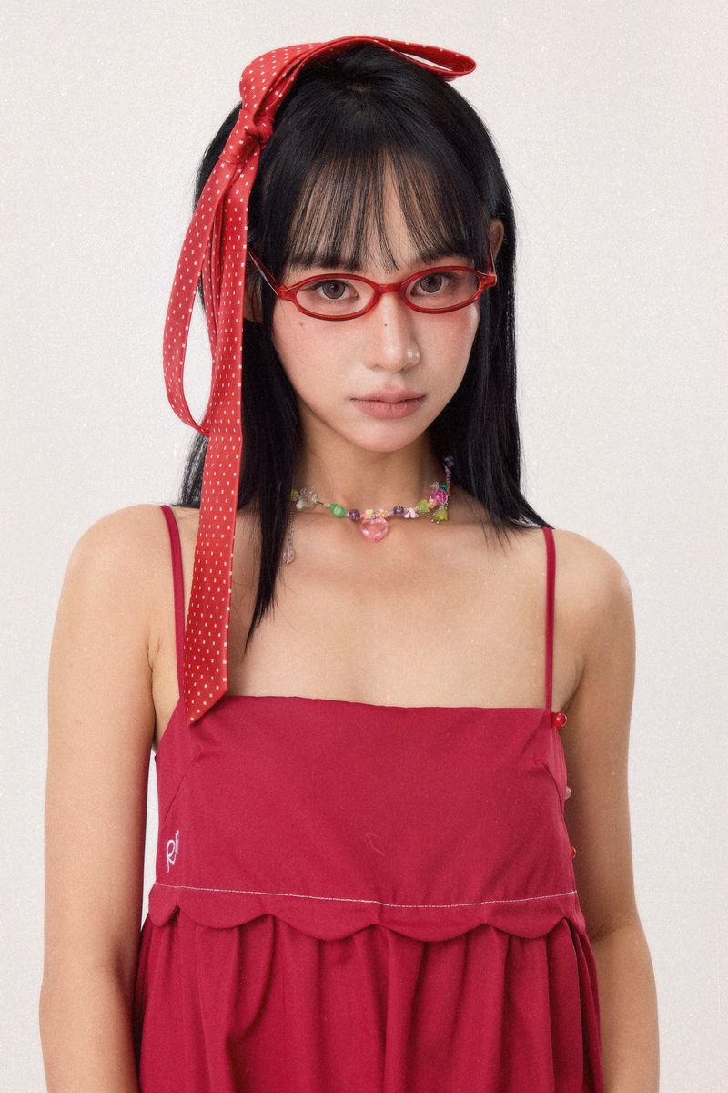 Dear Days Puffy Mini Dress (Red)