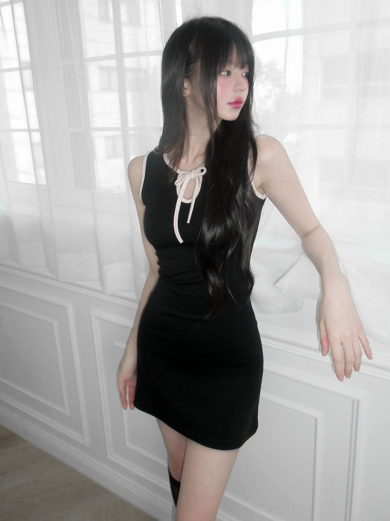 [MADE] Watering Ribbon Mini Dress