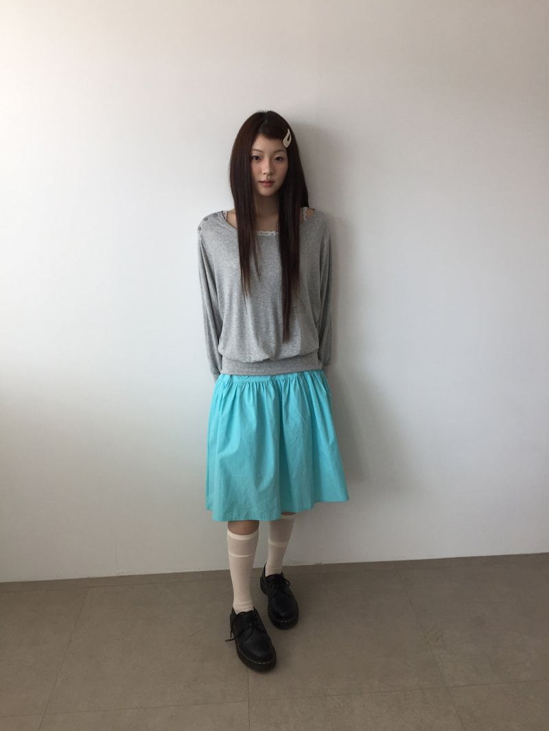 ペールブルームミディスカート (3color)