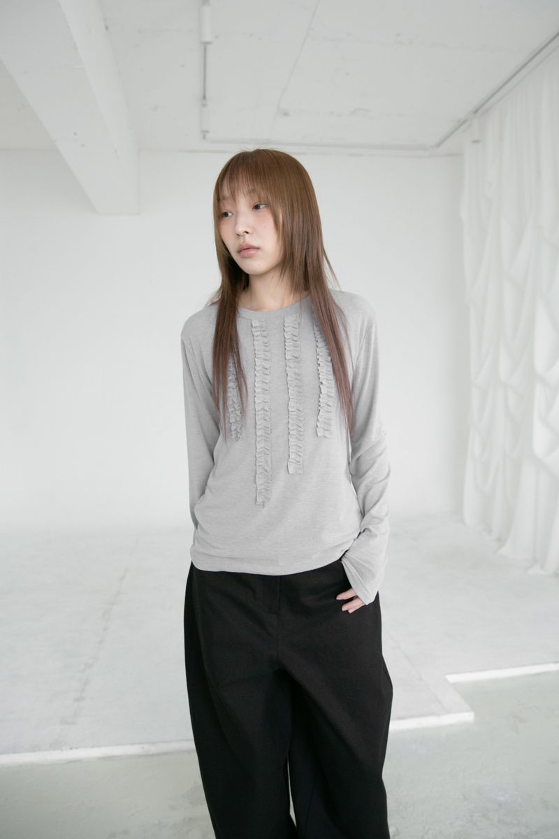 frill rain span top(3colors)