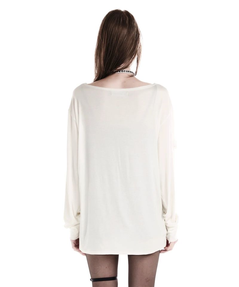 STAR CROSS LONGSLEEVE TOP IVORY