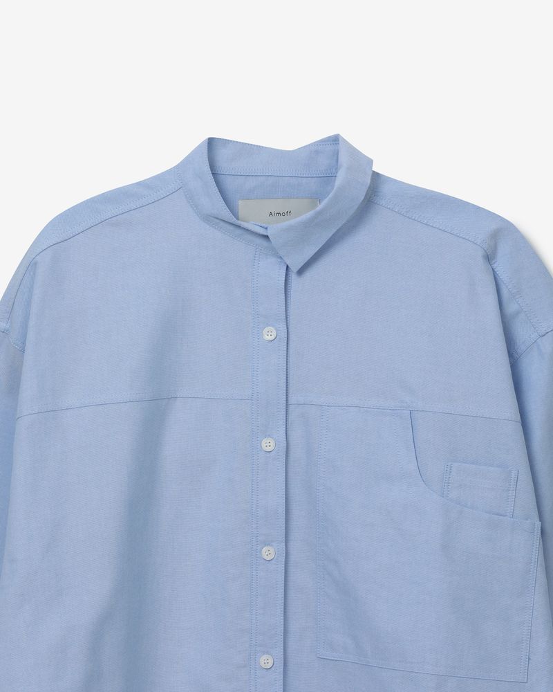 Oxpord drop tie shirts [sky blue]