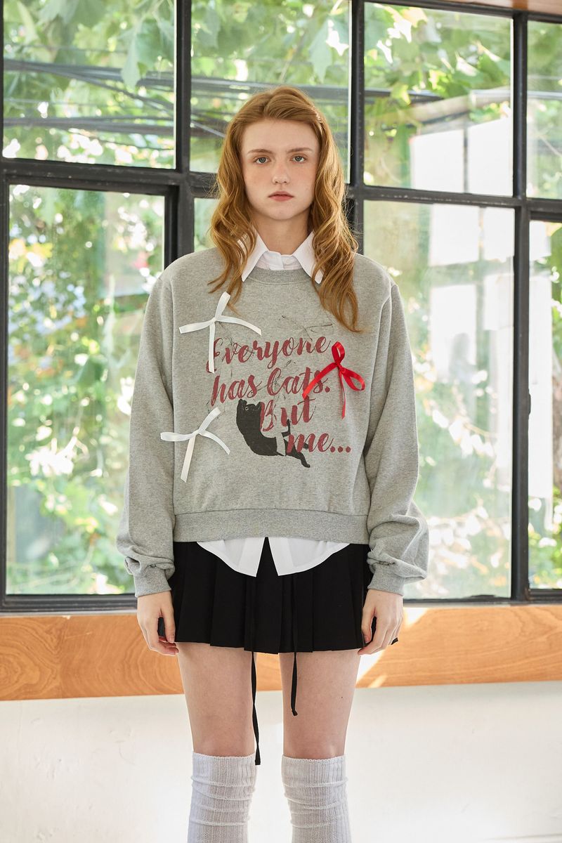 ARIKIM（アリキム）の「 CHARLOTTE CAT RIBBON SWEATSHIRT / MELANGE（Tops）」