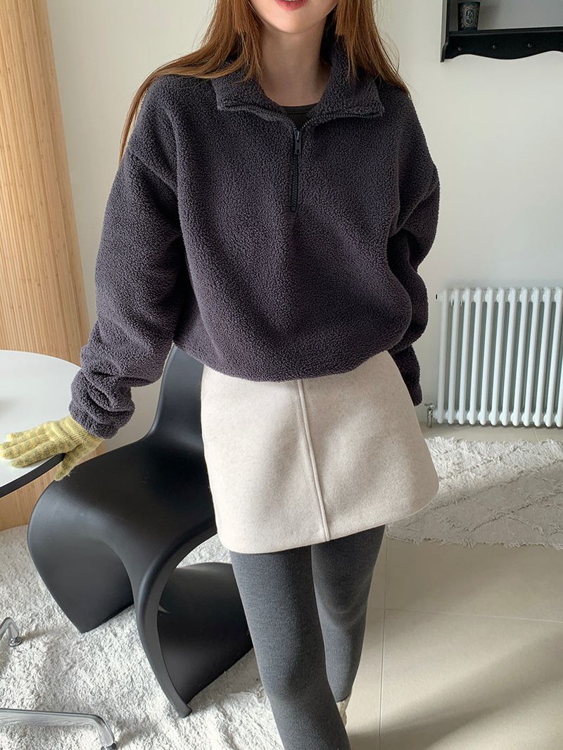 [MADE] MEMBER FLEECE HALF ZIP-UP
