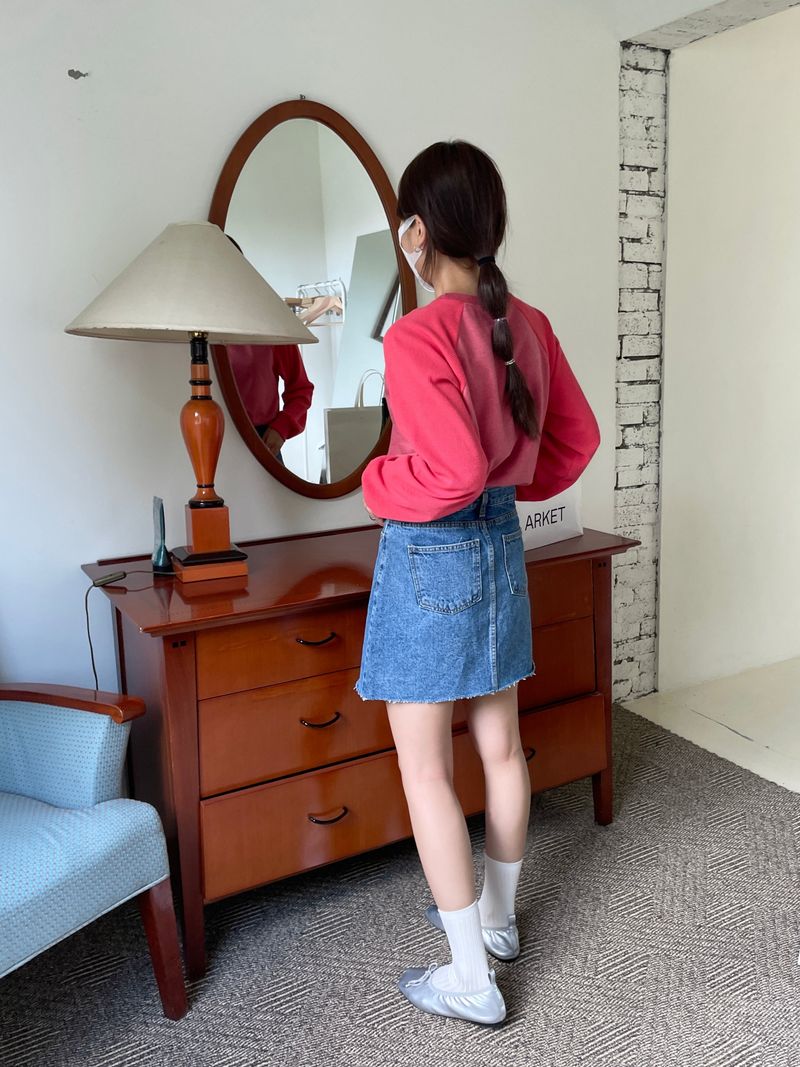 Arco iris（アルコイリス）の「Campus cutting denim skirt （Skirts）」