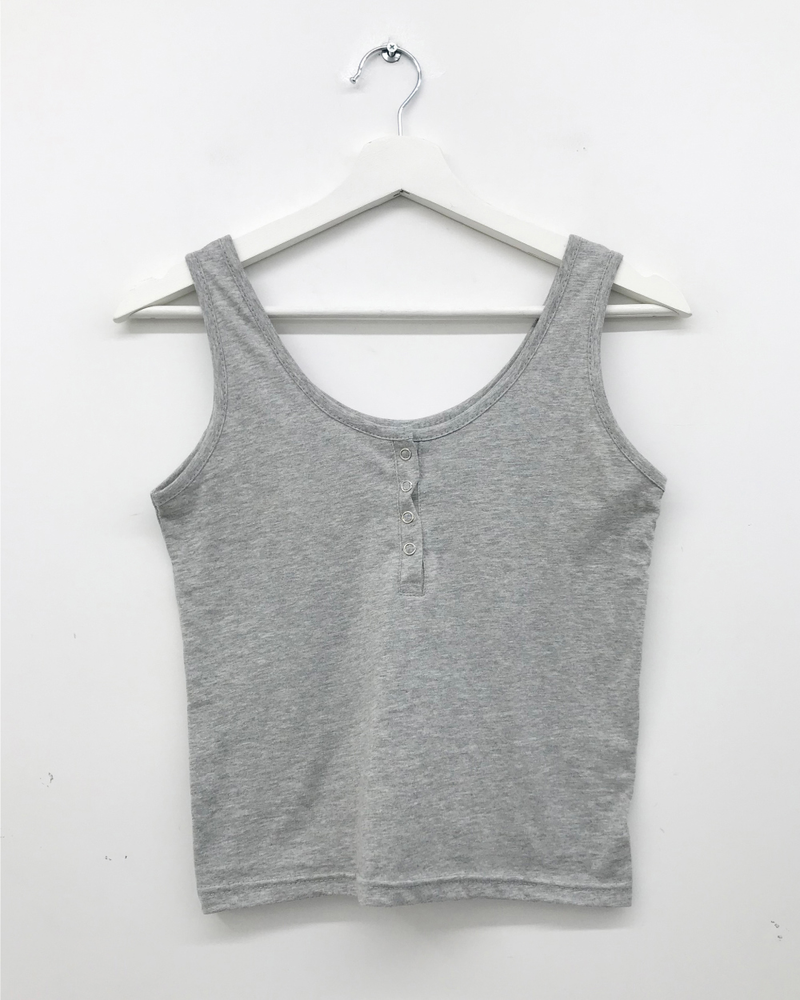 Classic Henry Button Sleeveless (4color)