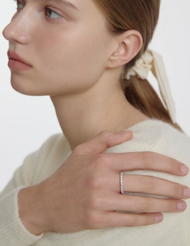 26SS★ Essence Silver (W) Prime Moissanite Ring 2.5MM