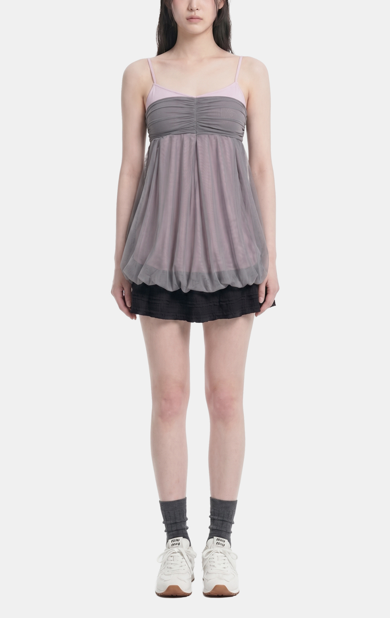Neri Contrast Mesh Blouse