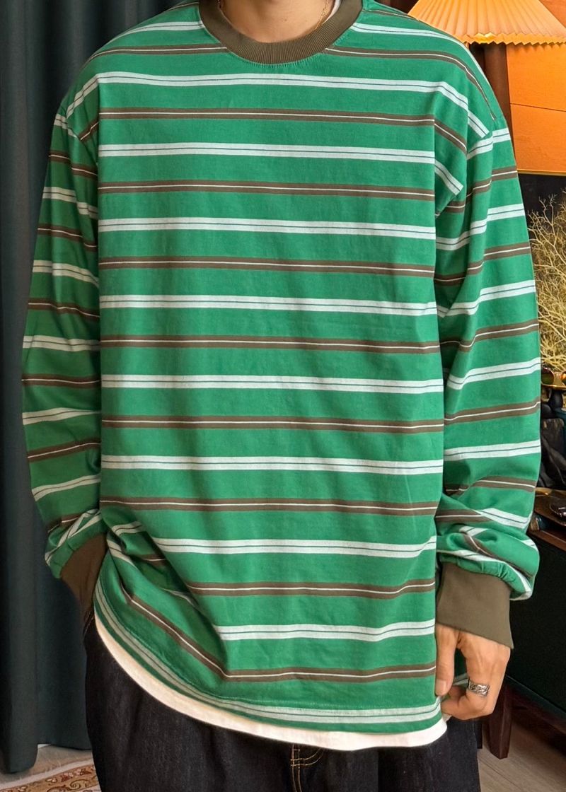Striped Crown Long Sleeve 3COLOR